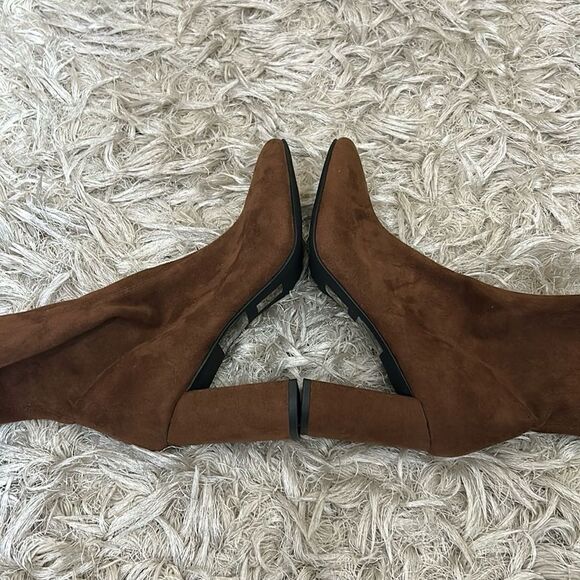 NWOB Jeffrey Campbell Parisah-2 Over The Knee Heeled Boots in Brown Suede size 9 - Picture 10 of 12